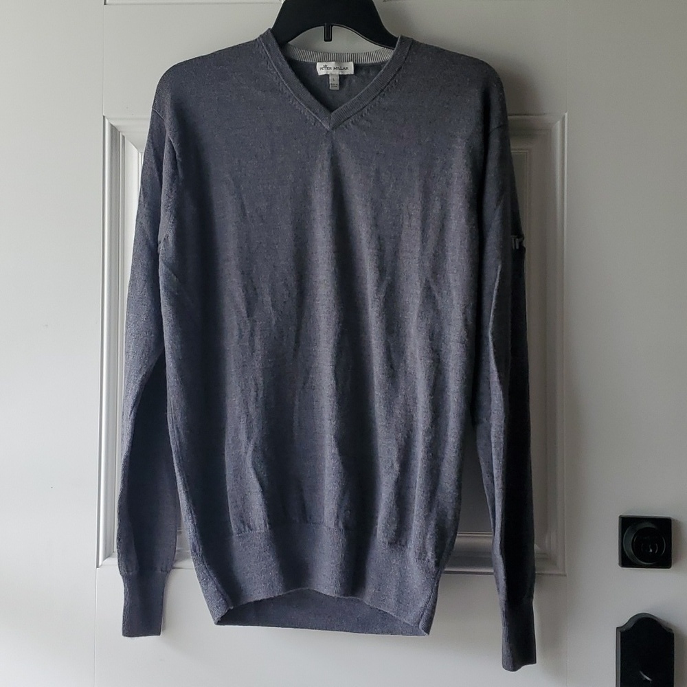 Peter Millar Wool and Silk Blend Vneck Sweater